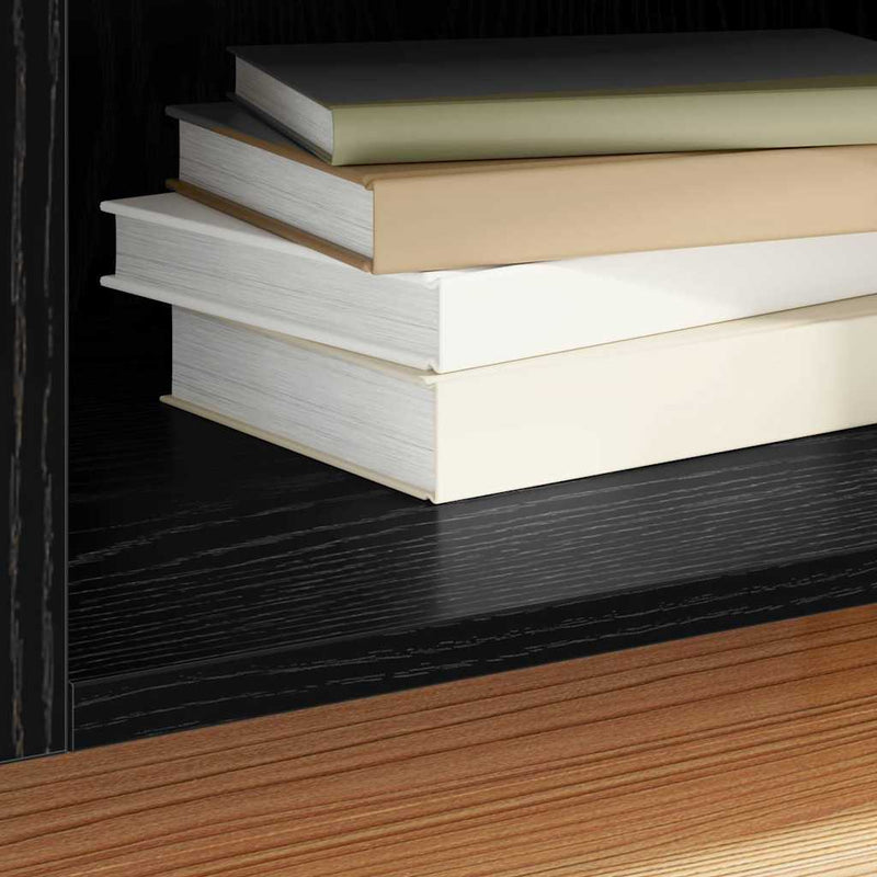 vidaXL Hanglemez szekrény Fekete tölgy 121 x 38 x 48 cm Faanyag