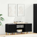 vidaXL Hanglemez szekrény Fekete tölgy 121 x 38 x 48 cm Faanyag