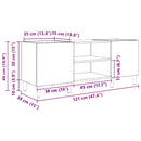 vidaXL Hanglemez szekrény Fekete tölgy 121 x 38 x 48 cm Faanyag