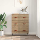 vidaXL Fiókos szekrény Kézműves Tölgy 69,5 x 34 x 90 cm Mérnöki fa