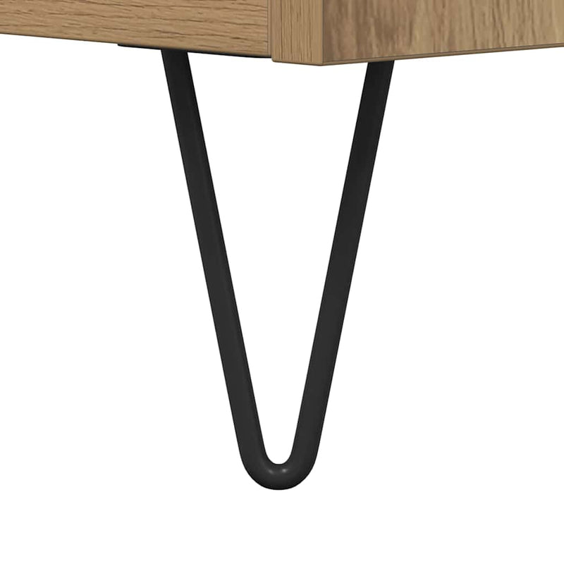 vidaXL Széf fiókkal Artisan tölgy 69,5 x 34 x 90 cm Műszaki fa és vas