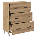 vidaXL Széf fiókkal Artisan tölgy 69,5 x 34 x 90 cm Műszaki fa és vas