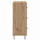 vidaXL Széf fiókkal Artisan tölgy 69,5 x 34 x 90 cm Műszaki fa és vas