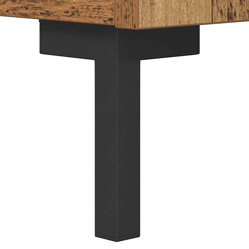 vidaXL Széf fiókkal Öreg fa 69,5 x 34 x 90 cm Műszaki fa és vas