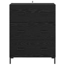 vidaXL Széf fiókkal Fekete tölgy 69,5 x 34 x 90 cm Műszaki fa és vas