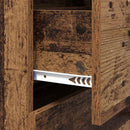 vidaXL Széf fiókkal Öreg fa 69,5 x 34 x 90 cm Műszaki fa és vas
