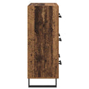 vidaXL Széf fiókkal Öreg fa 69,5 x 34 x 90 cm Műszaki fa és vas