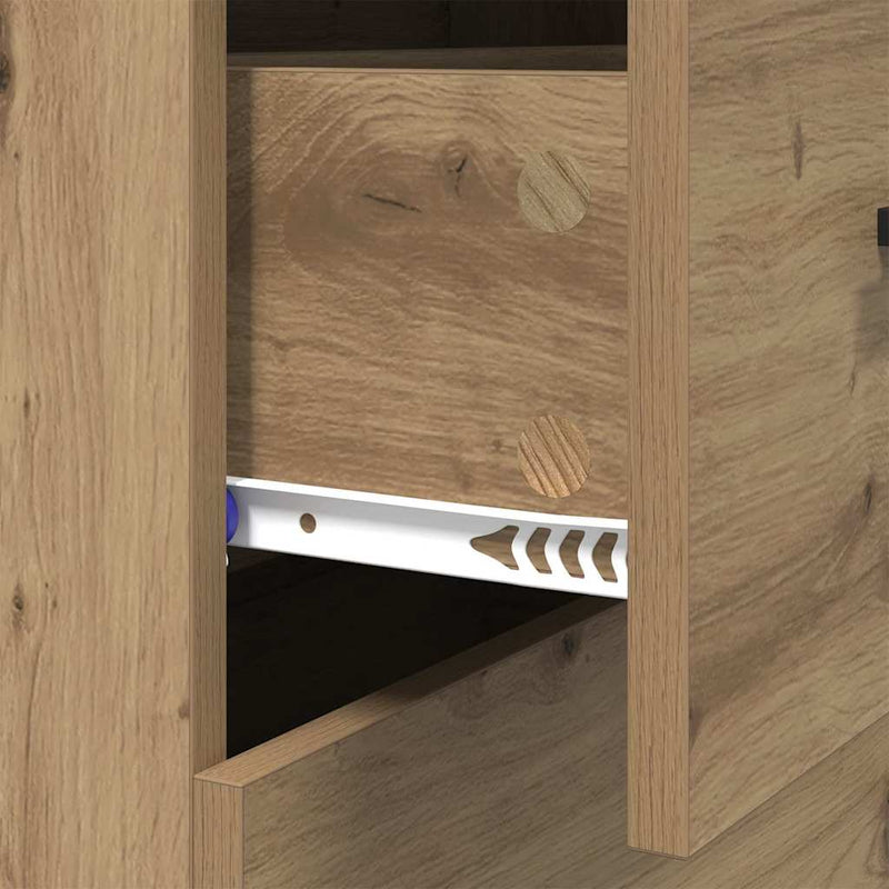 vidaXL Széf fiókkal Artisan tölgy 69,5 x 34 x 90 cm Műszaki fa és vas