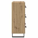 vidaXL Széf fiókkal Artisan tölgy 69,5 x 34 x 90 cm Műszaki fa és vas