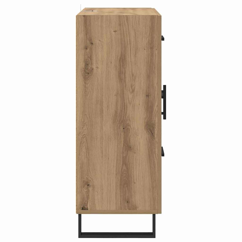 vidaXL Széf fiókkal Artisan tölgy 69,5 x 34 x 90 cm Műszaki fa és vas