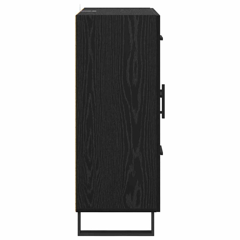 vidaXL Széf fiókkal Fekete tölgy 69,5 x 34 x 90 cm Műszaki fa és vas