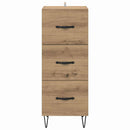 vidaXL Széf fiókkal kézműves tölgy 34 x 34.5 x 90 cm Faanyag