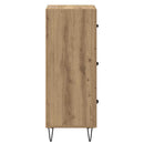 vidaXL Széf fiókkal kézműves tölgy 34 x 34.5 x 90 cm Faanyag