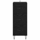 vidaXL Széf fiókkal Musta tammi 34 x 34.5 x 90 cm Faanyag