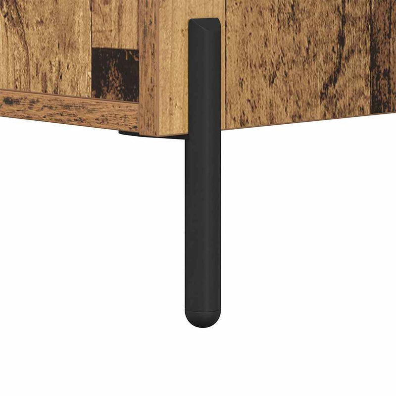 vidaXL Széf fiókkal Régi fa 34 x 34.5 x 90 cm Faanyag