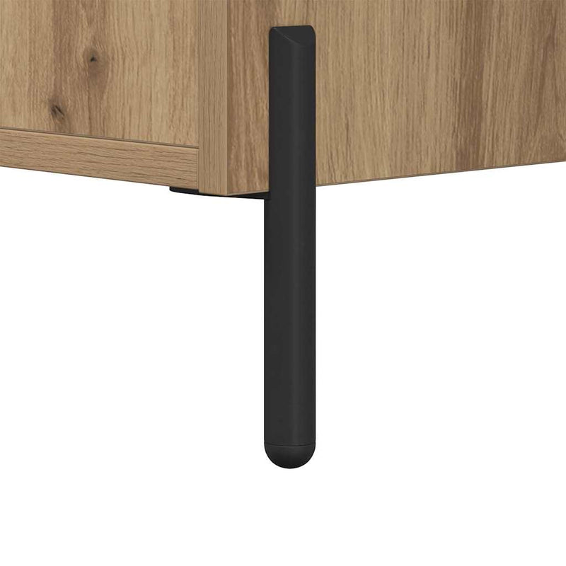 vidaXL Széf fiókkal kézműves tölgy 34 x 34.5 x 90 cm Faanyag