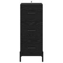 vidaXL Széf fiókkal Musta tammi 34 x 34.5 x 90 cm Faanyag