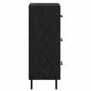 vidaXL Széf fiókkal Musta tammi 34 x 34.5 x 90 cm Faanyag