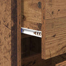 vidaXL Széf fiókkal Régi fa 34 x 34.5 x 90 cm Faanyag