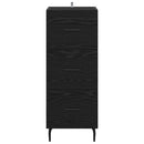 vidaXL Széf fiókkal Musta tammi 34 x 34.5 x 90 cm Faanyag