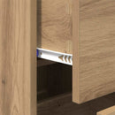 vidaXL Széf fiókkal Artisan tölgy 34,5 x 34 x 90 cm Műszaki fa és vas