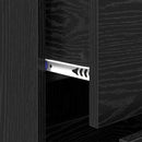 vidaXL Széf fiókkal Fekete tölgy 34,5 x 34 x 90 cm Műszaki fa és vas