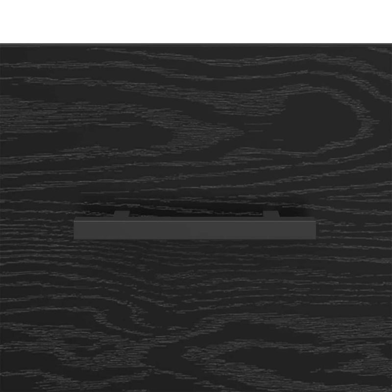 vidaXL Széf fiókkal Fekete tölgy 34,5 x 34 x 90 cm Műszaki fa és vas