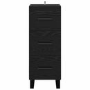 vidaXL Széf fiókkal Fekete tölgy 34,5 x 34 x 90 cm Műszaki fa és vas