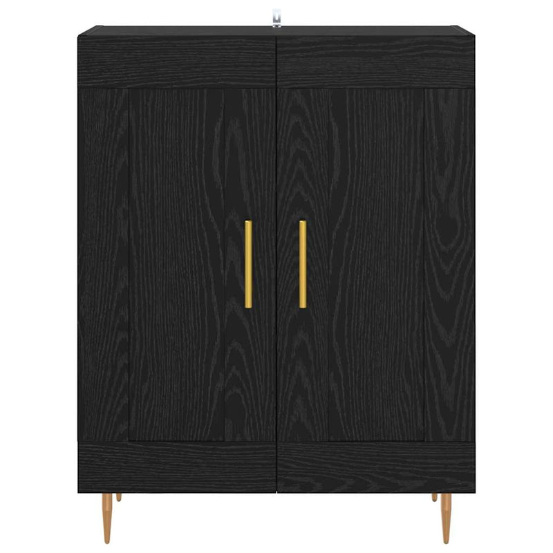 vidaXL Széf Fekete tölgy 69,5 x 34 x 90 cm Műszaki fa és vas