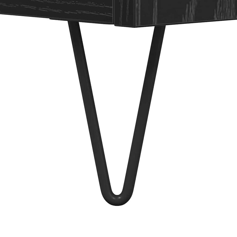 vidaXL Széf Fekete tölgy 69,5 x 34 x 90 cm Műszaki fa és vas