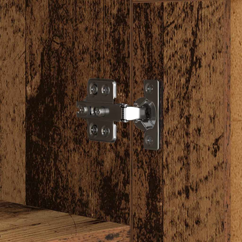 vidaXL Széf Öreg fa 69,5 x 34 x 90 cm Műszaki fa és vas