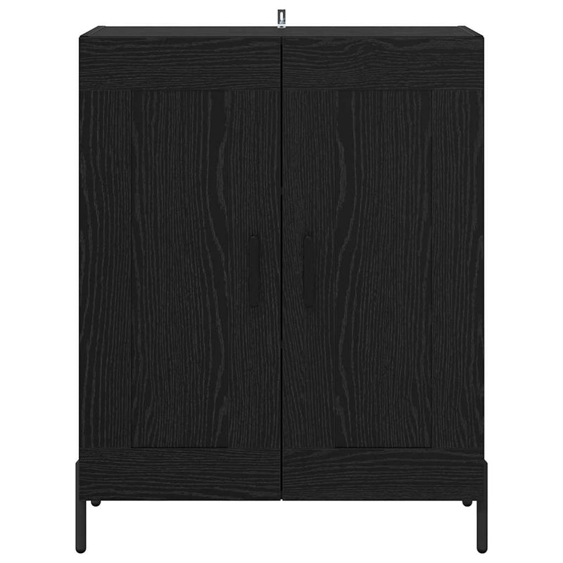 vidaXL Széf Fekete tölgy 69,5 x 34 x 90 cm Műszaki fa és vas