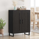 vidaXL Széf Fekete tölgy 69,5 x 34 x 90 cm Műszaki fa és vas