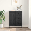 vidaXL Széf fiókkal Fekete Tölgy 69,5 x 34 x 90 cm Mérnöki fa