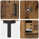 vidaXL Széf fiókkal Régi fa 69.5 x 34 x 90 cm Faanyag