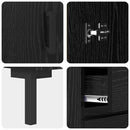 vidaXL Széf fiókkal Musta tammi 69.5 x 34 x 90 cm Faanyag