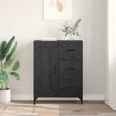 vidaXL Széf fiókkal Musta tammi 69.5 x 34 x 90 cm Faanyag