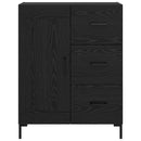vidaXL Széf fiókkal Musta tammi 69.5 x 34 x 90 cm Faanyag