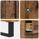 vidaXL Széf fiókkal Öreg fa 69,5 x 34 x 90 cm Műszaki fa és vas