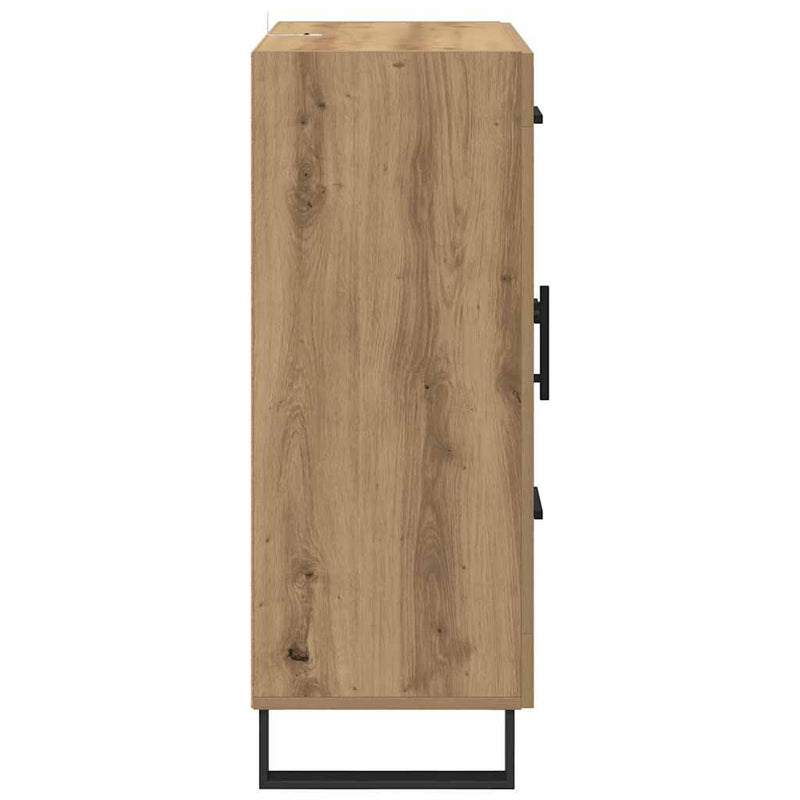 vidaXL Széf fiókkal Artisan tölgy 69,5 x 34 x 90 cm Műszaki fa és vas