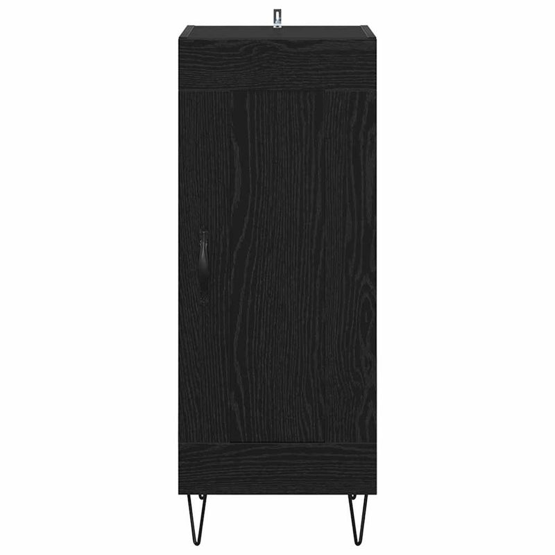 vidaXL Széf Fekete tölgy 34,5 x 34 x 90 cm Műszaki fa és vas