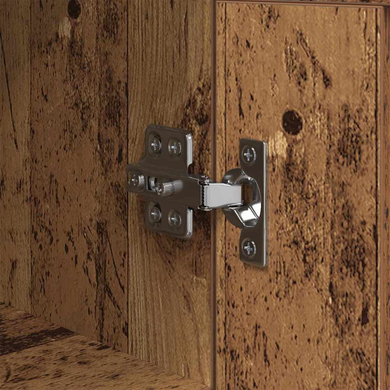 vidaXL Széf Olden Öreg fa 34,5 x 34 x 90 cm Műszaki fa és vas