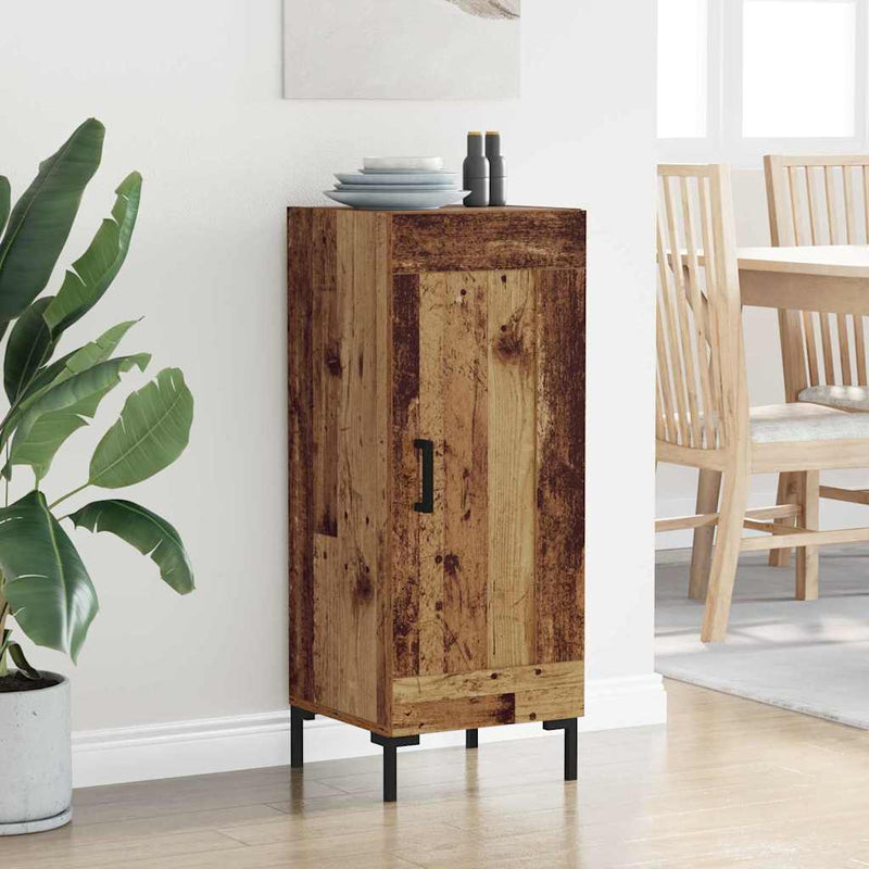 vidaXL Széf Olden Öreg fa 34,5 x 34 x 90 cm Műszaki fa és vas