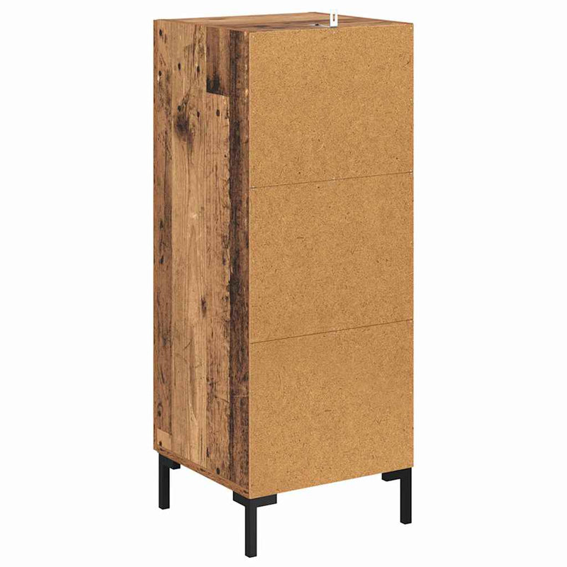 vidaXL Széf Olden Öreg fa 34,5 x 34 x 90 cm Műszaki fa és vas