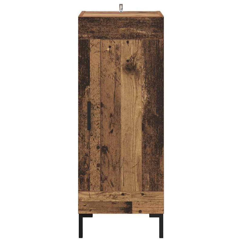 vidaXL Széf Olden Öreg fa 34,5 x 34 x 90 cm Műszaki fa és vas