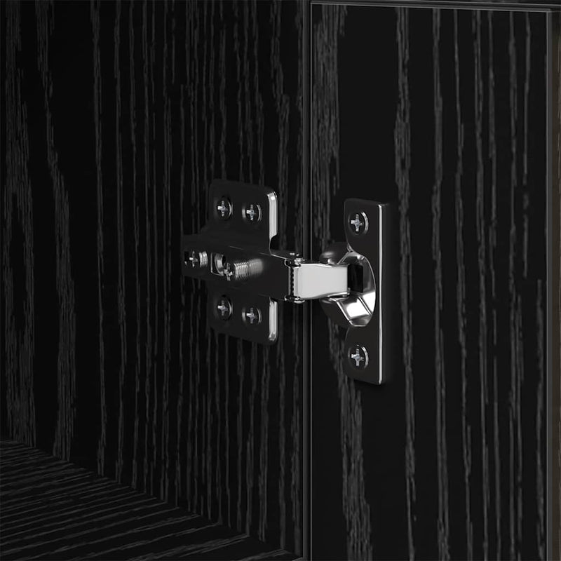 vidaXL Széf Olden Fekete tölgy 34,5 x 34 x 90 cm Műszaki fa és vas