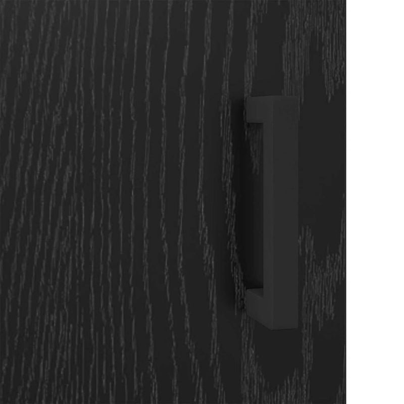 vidaXL Széf Olden Fekete tölgy 34,5 x 34 x 90 cm Műszaki fa és vas