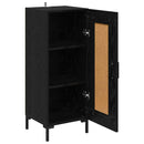 vidaXL Széf Olden Fekete tölgy 34,5 x 34 x 90 cm Műszaki fa és vas