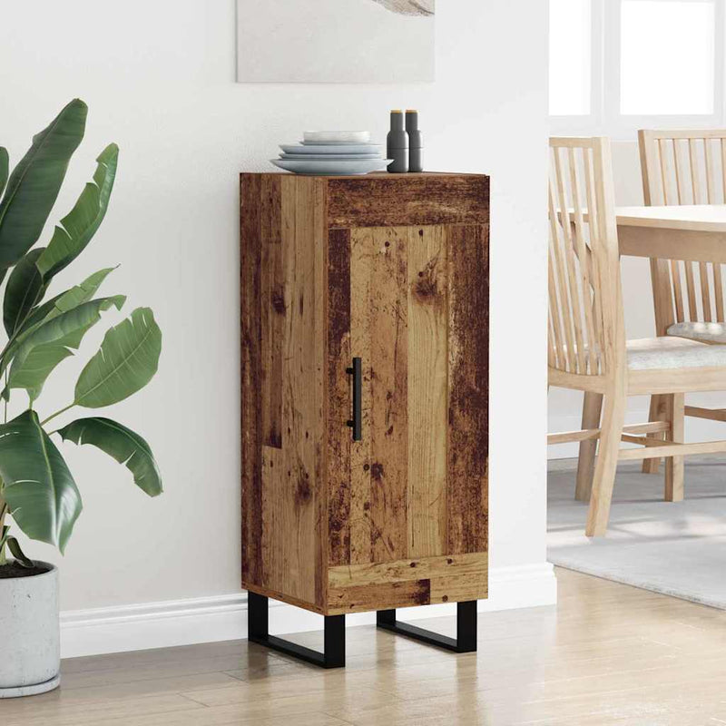 vidaXL Széf Öreg fa 34,5 x 34 x 90 cm Műszaki fa és vas