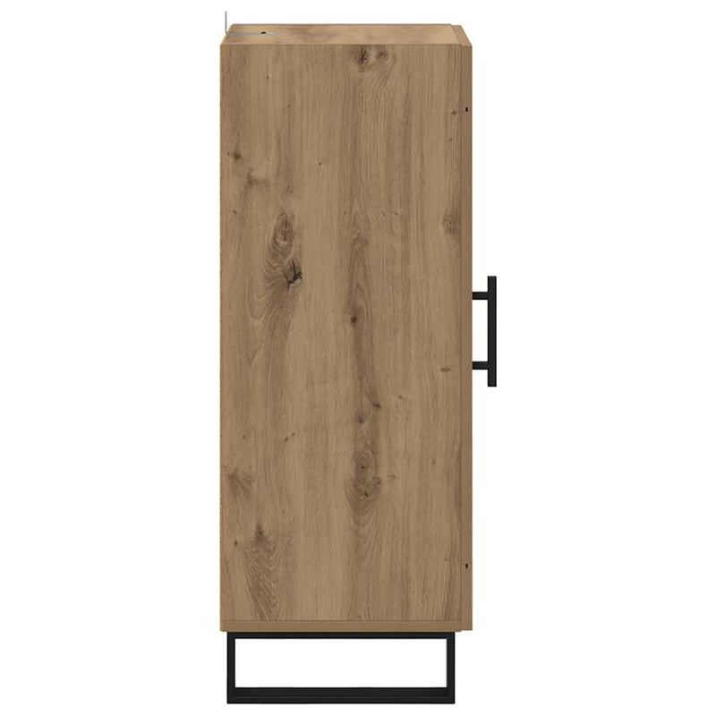 vidaXL Széf Artisan tölgy 34,5 x 34 x 90 cm Műszaki fa és vas